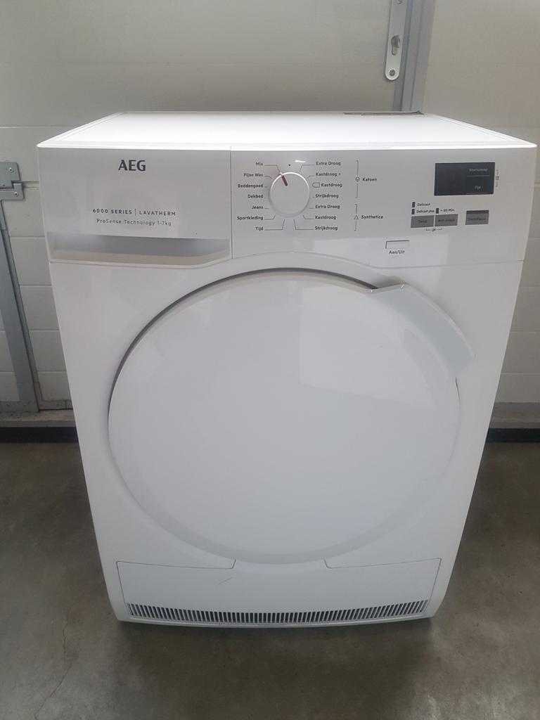 Aeg condensdroger wegens samenwonen, Ophalen, 6 tot 8 kg, Zo goed als nieuw, 85 tot 90 cm