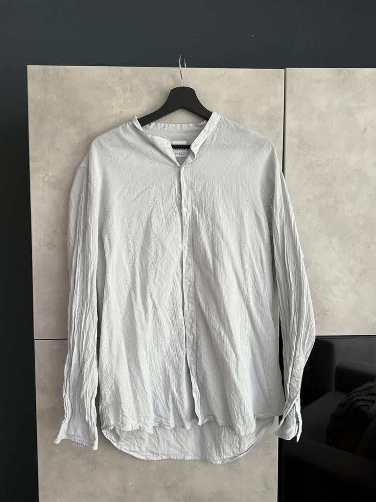 Zara linnen blouse lichtblauw XXL, Kleding | Heren, Ophalen of Verzenden, Zo goed als nieuw, Blauw, Halswijdte 43/44 (XL)