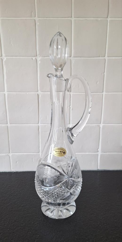 Elegante Kristallen Karaf - Handgeslepen 24% Loodkristal, Antiek en Kunst, Antiek | Glas en Kristal, Ophalen