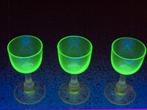 Uranium Glas Glazen ( 3 ), Ophalen of Verzenden