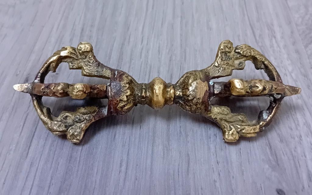 Dorje/vajra van brons 9cm, Ophalen of Verzenden