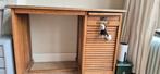 Vintage houten bureau met rolluik, Ophalen