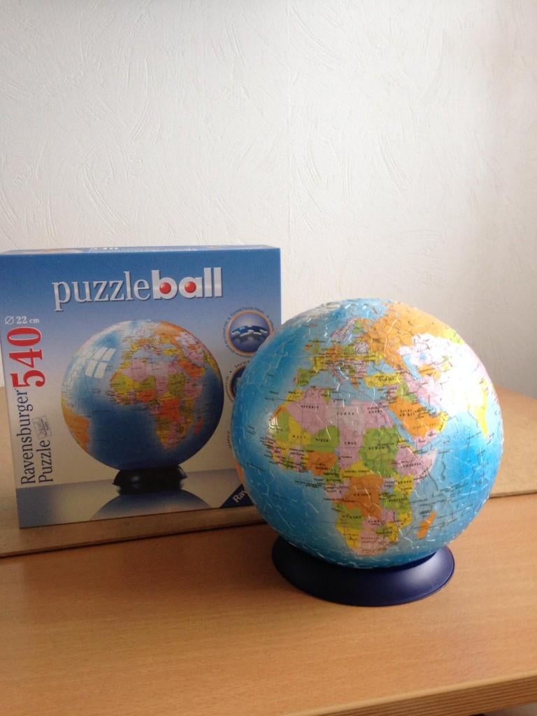 Puzzel bal wereldbol 540 stukjes, Ophalen of Verzenden, 500 t/m 1500 stukjes