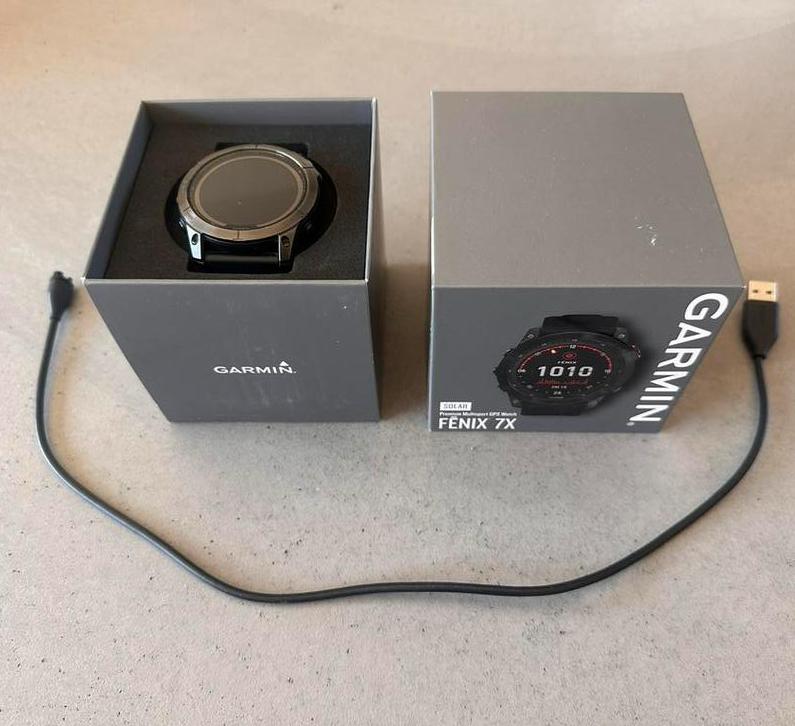 Garmin Fenix 7X Solar 51mm Premium Multisport GPS Smartwatch, GARMIN, Zwart, Ophalen of Verzenden, Zo goed als nieuw
