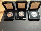 3 X TIEN GULDEN  IN CASSETTE PROOF 5% BOVEN ZILVERPRIJS, Postzegels en Munten, Munten | Nederland, Koningin Beatrix, Zilver, Euro's