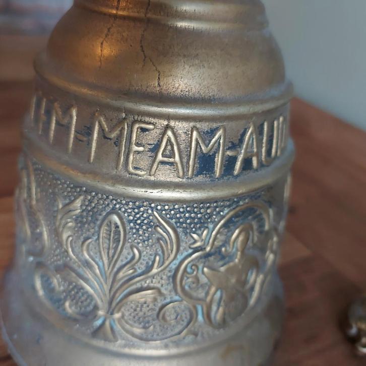 Oude Messing Bel - Kerkbel, Winkelbel, Scheepsbel, Huis en Inrichting, Woonaccessoires | Overige, Gebruikt, Ophalen of Verzenden