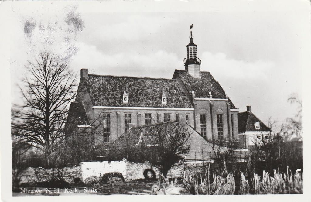 SLUIS Ned. Herv. Kerk, Verzenden, 1940 tot 1960, Gelopen, Zeeland