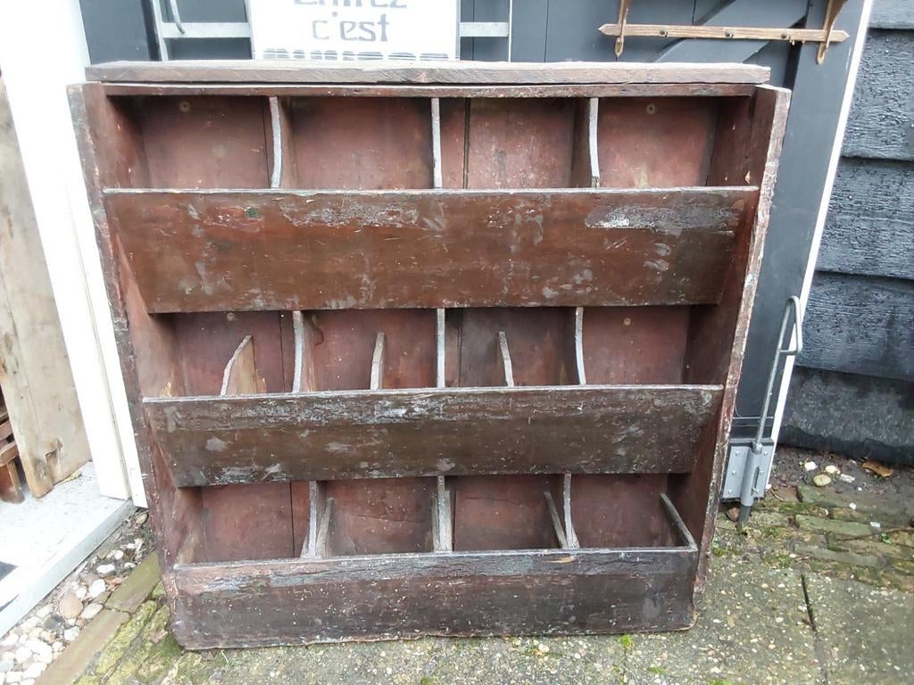 Originele Grutterskast / Kruidenierskast van Hout, Ophalen, Met plank(en), Gebruikt, Vintage