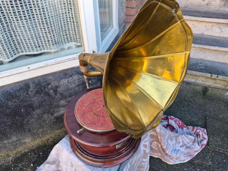 Grammofoon 78 toeren His Masters Voice, vintage Retro, Audio, Tv en Foto, Platenspelers, Gebruikt, Platenspeler, Overige merken