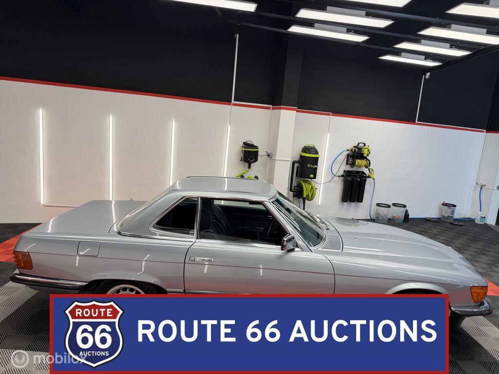 Mercedes-Benz 280 SL | 1982 | Route 66 Auctions, Auto's, Mercedes-Benz, Gebruikt, Overige carrosserieën, Zwart, Bedrijf
