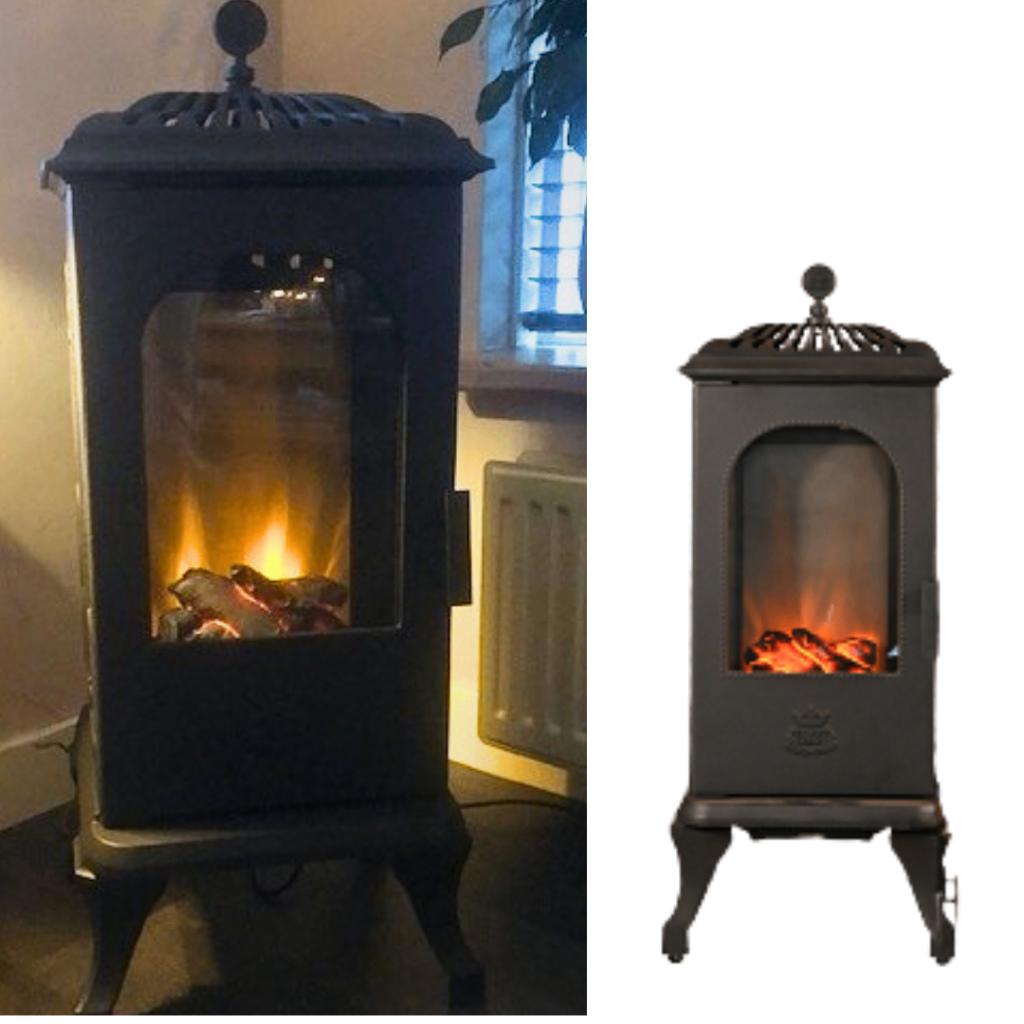 Gietijzeren Elektrische Kachel Victoria met zijruitjes!, Info@dekachelerij.nl, Minder dan 60 cm, Ophalen of Verzenden, Coevorderstraatweg 63