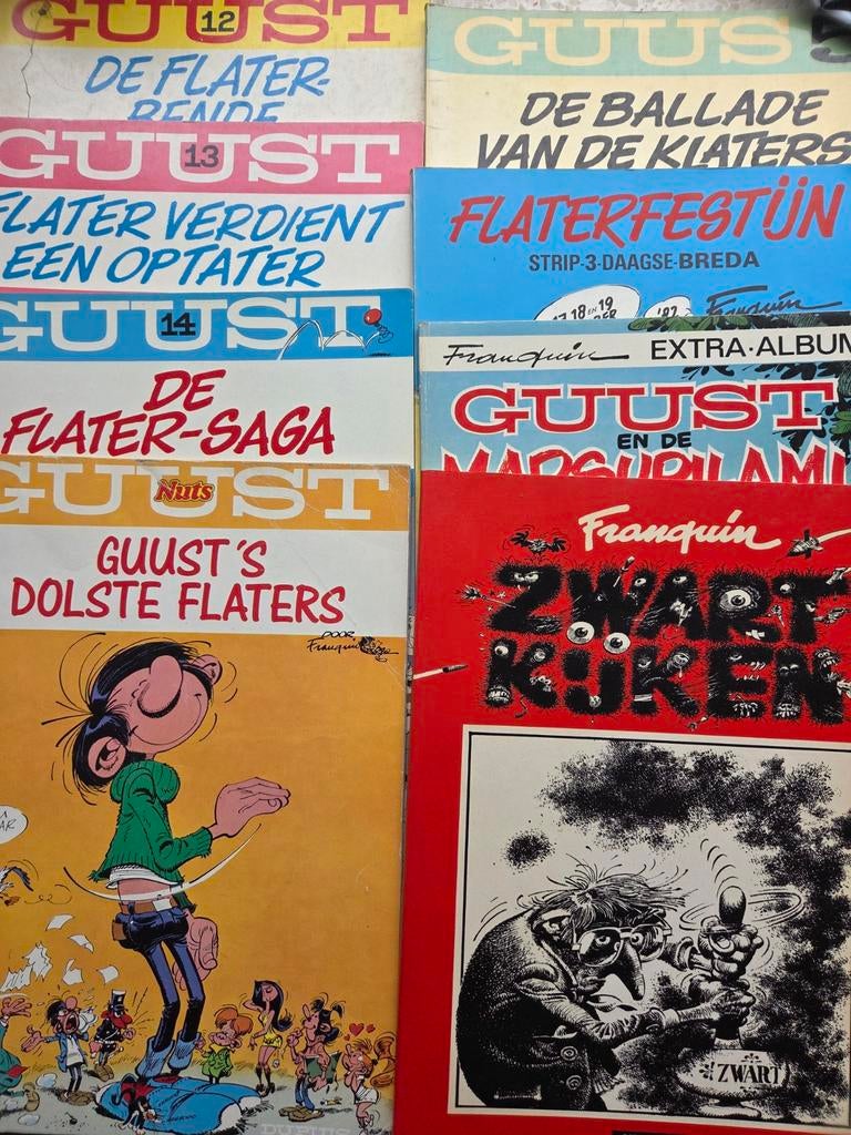 guust flater-20 x-0 t/m 14+ 5 extra, Complete serie of reeks, Verzenden, Gelezen, Franquin
