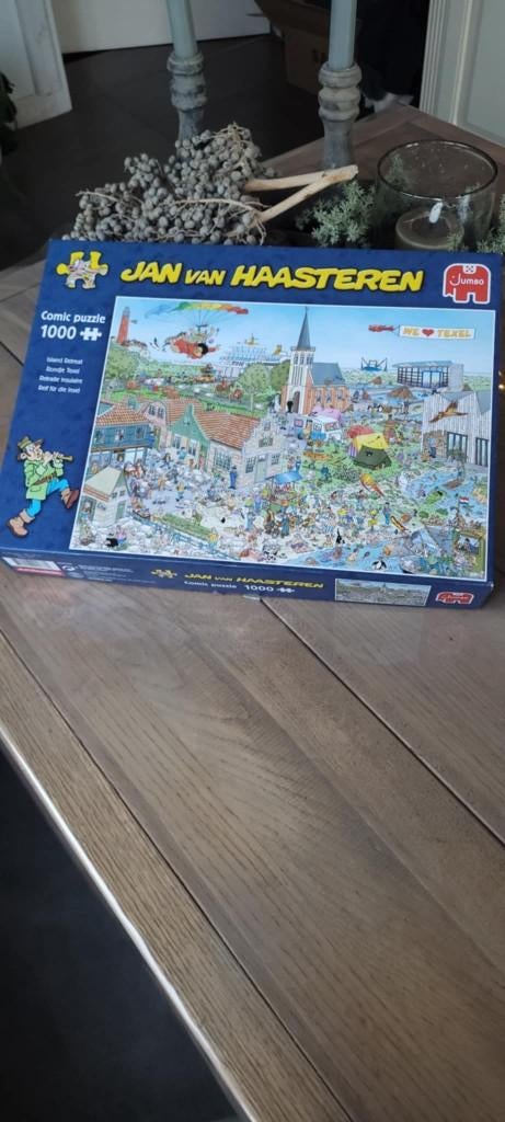 jan van haasteren puzzel - rondje Texel, Ophalen of Verzenden, 500 t/m 1500 stukjes, Gebruikt, Legpuzzel