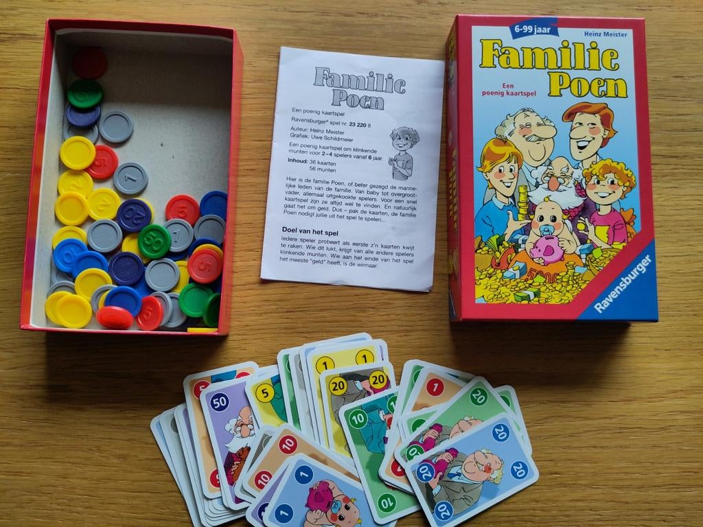 Spel Familie Poen, Hobby en Vrije tijd, Gezelschapsspellen | Kaartspellen, Ophalen of Verzenden, Zo goed als nieuw, Ravensburger