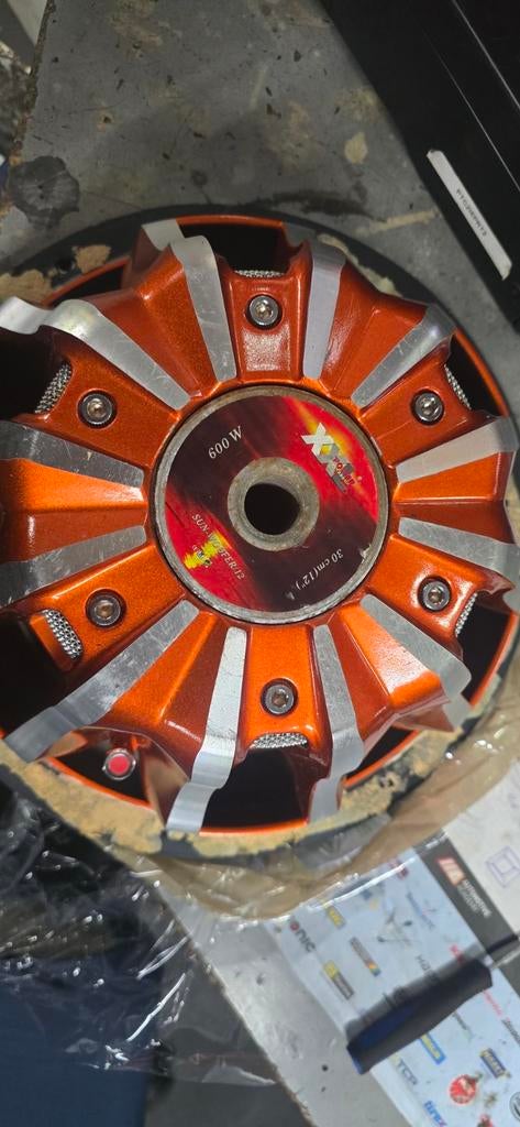 XXL Power Subwoofer 600W - Oranje/Zilver, Ophalen of Verzenden, Gebruikt