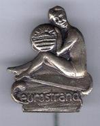 Eurostrand zilverkleurig speldje ( F_121 ), Verzenden, Zo goed als nieuw, Stad of Land, Speldje of Pin