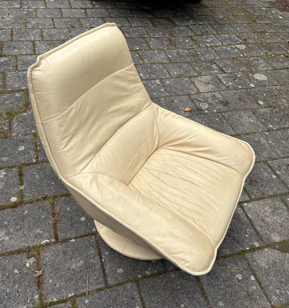 Lederen relax stoel, Huis en Inrichting, Fauteuils, Ophalen, Gebruikt, 75 tot 100 cm, 50 tot 75 cm