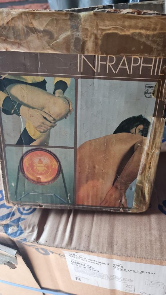 Vintage Philips Infraphil Infraroodlamp HP 3608, Ophalen of Verzenden, Zo goed als nieuw
