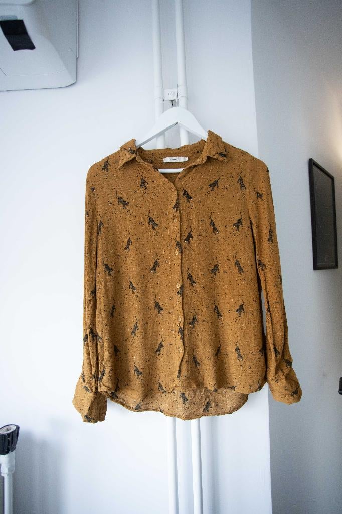 Okergele blouse met luipaarden Sissy Boy maat M, Maat 38/40 (M), Geel, Sissy-Boy, Ophalen of Verzenden