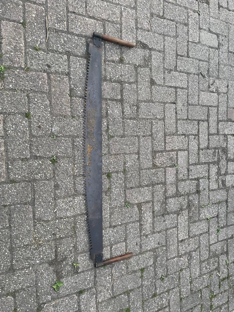 Antieke trekzaag / boomzaag - Tweehandig, Doe-het-zelf en Verbouw, Gereedschap | Zaagmachines, Ophalen, Gebruikt, Overige typen