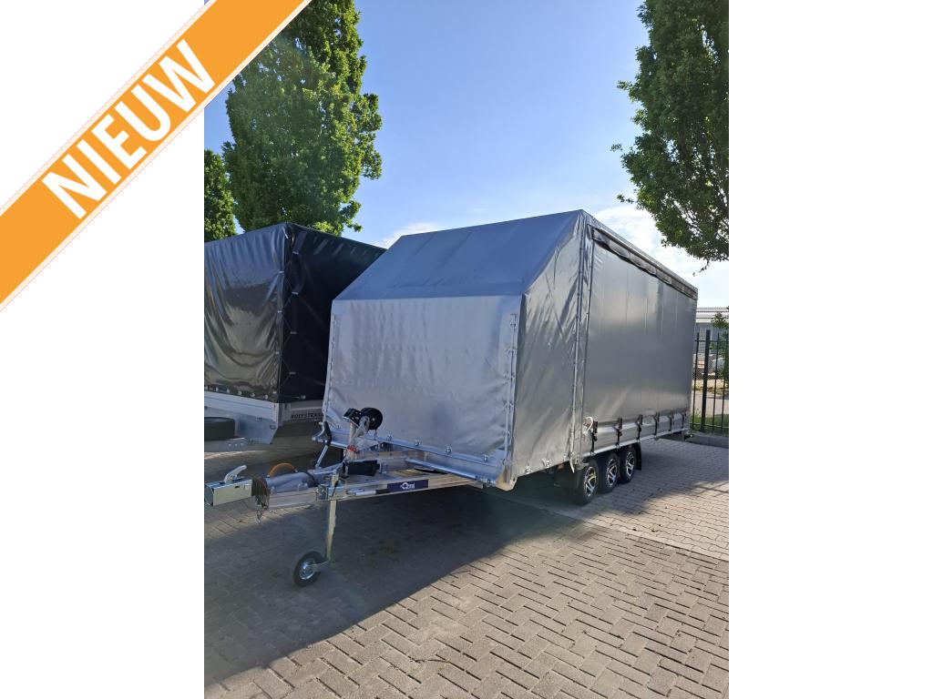 OPRUIMING aluminium autotransporter 520x210 3500kg met huif, Nieuw