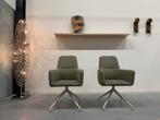 6 Nieuw Leolux Gyon Eetkamerstoel Hoog monza Melange Stoel, Leolux, Nieuw, Ophalen of Verzenden, Stof