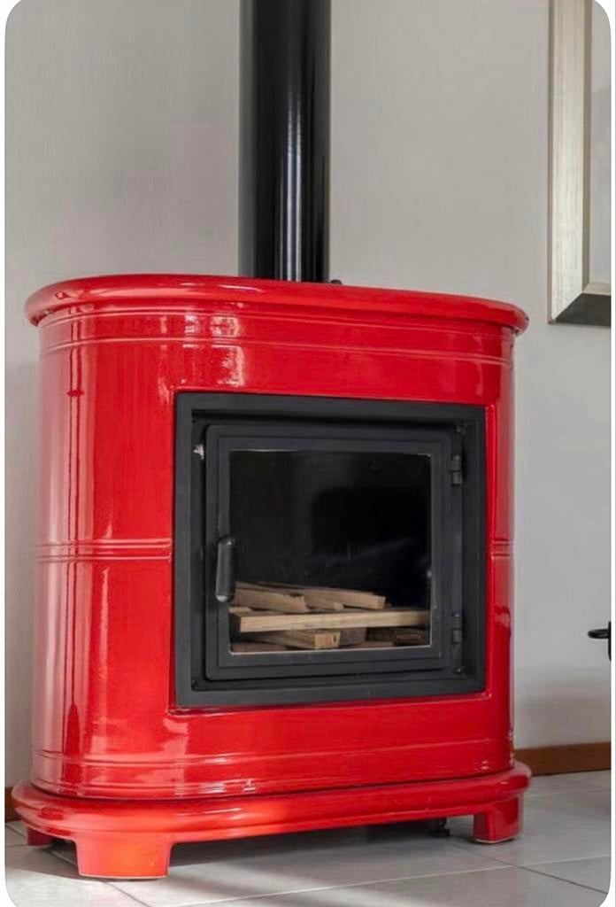 Piazzetta E 905 Houtkachel - Majolica bekleding, 8kW, Ophalen, Vrijstaand, Hout, Nieuw