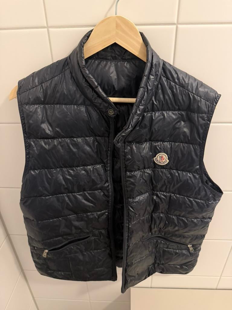 Moncler bofywarmer/gilet, Verzenden, Gedragen, Maat 48/50 (M), Zwart