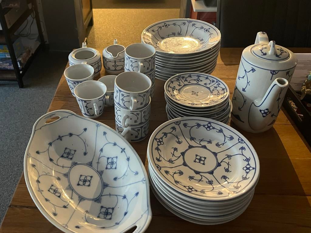 Jäger Saksisch Blauw Servies - Uitgebreide Set, Antiek en Kunst, Ophalen