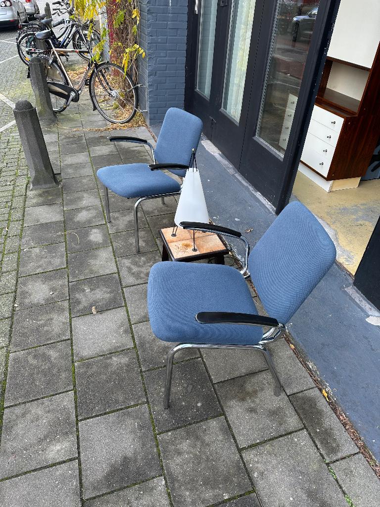 Dutch design Gispen fauteuil, vintage kantoor stoelen, Ophalen, Gebruikt, -, -