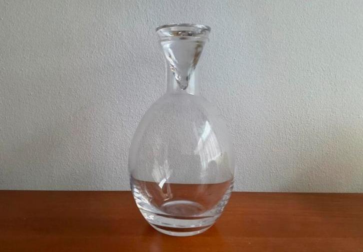 Siem van der Marel: Nova karaf met stop 21,5 cm Leerdam 1989, Antiek en Kunst, Antiek | Glas en Kristal, Ophalen of Verzenden