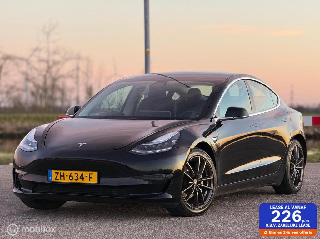 Tesla Model 3 Long Range AWD 75 kWh, Auto's, Zwart, Origineel Nederlands, 351 pk, 84 €/maand