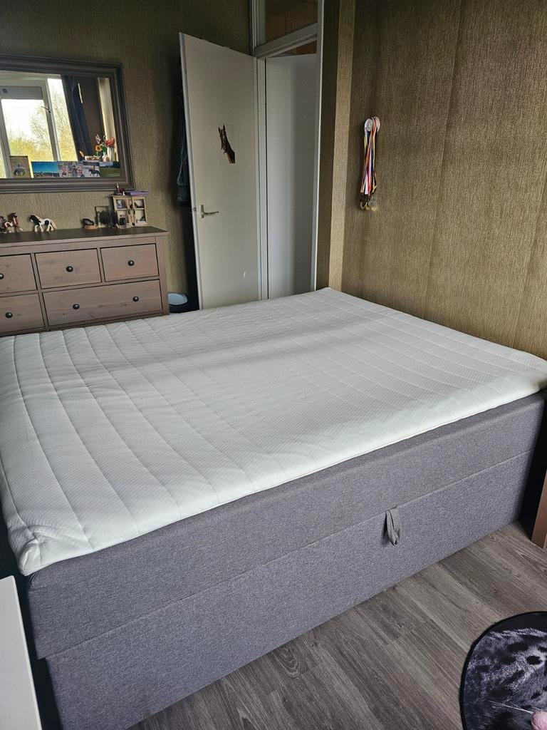 Boxspring 160x200, Ophalen, Tweepersoons, Zo goed als nieuw, 200 cm