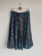 Vintage Y2K prachtige blauwe lange patchwork print midi rok, Blauw, Vintage, Vintage, Ophalen of Verzenden