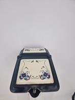 Gietijzeren Kolenbak / Asbak | Keramische Tegels | Vintage, Ophalen of Verzenden