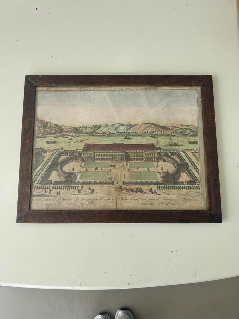 Antieke gravure Georg Balthasar Probst in houten lijst, Ophalen of Verzenden