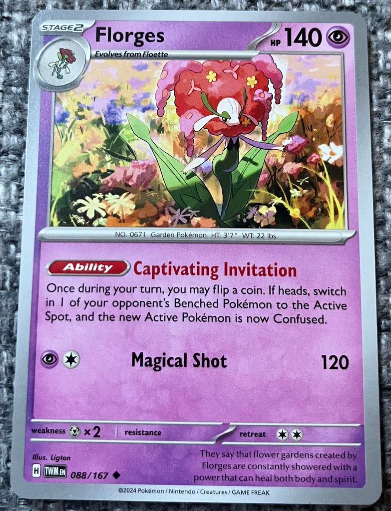 Pokémonkaart Florges (671) • Twilight Masquerade (088/167), Verzenden, Nieuw, Losse kaart