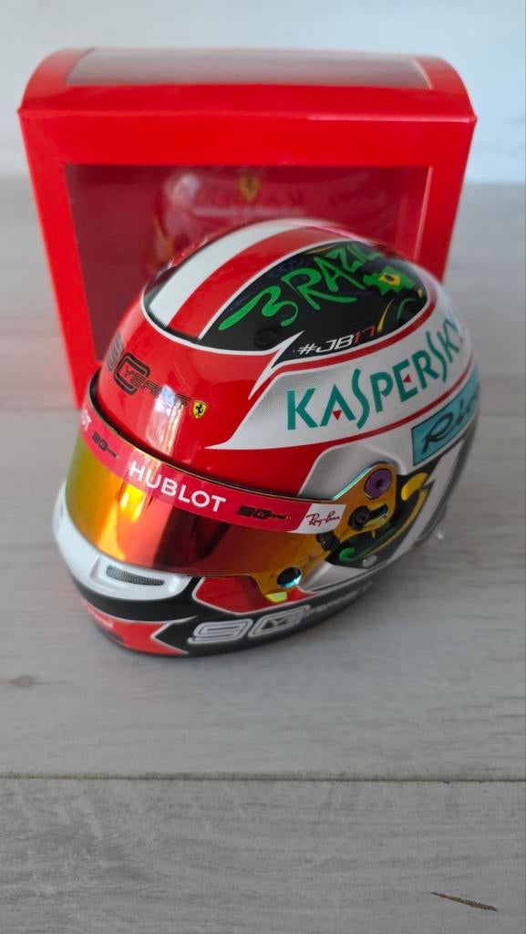 Charles Leclerc  Ferrari Austin/Brazilian GP 2019 helm 1/2, Verzamelen, Ophalen of Verzenden, Nieuw, Formule 1