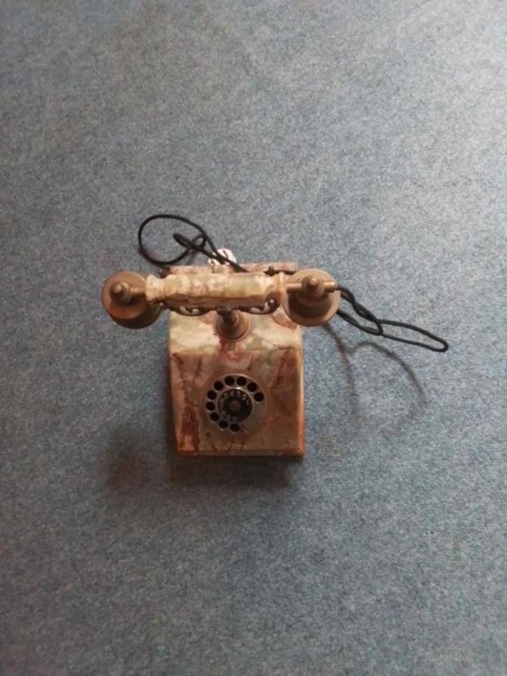 Antieke marmeren draaischijf telefoon, Antiek en Kunst, Antiek | Woonaccessoires, Ophalen of Verzenden
