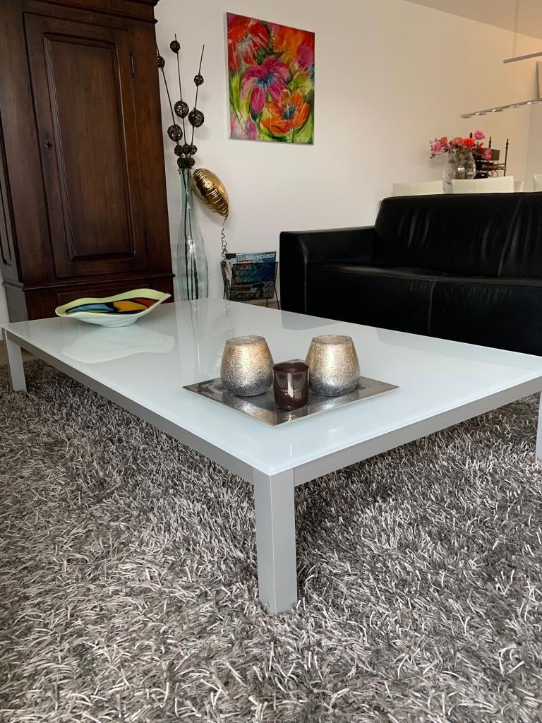 Salontafel, Huis en Inrichting, Tafels | Salontafels, Ophalen, Gebruikt, 100 tot 150 cm, Glas