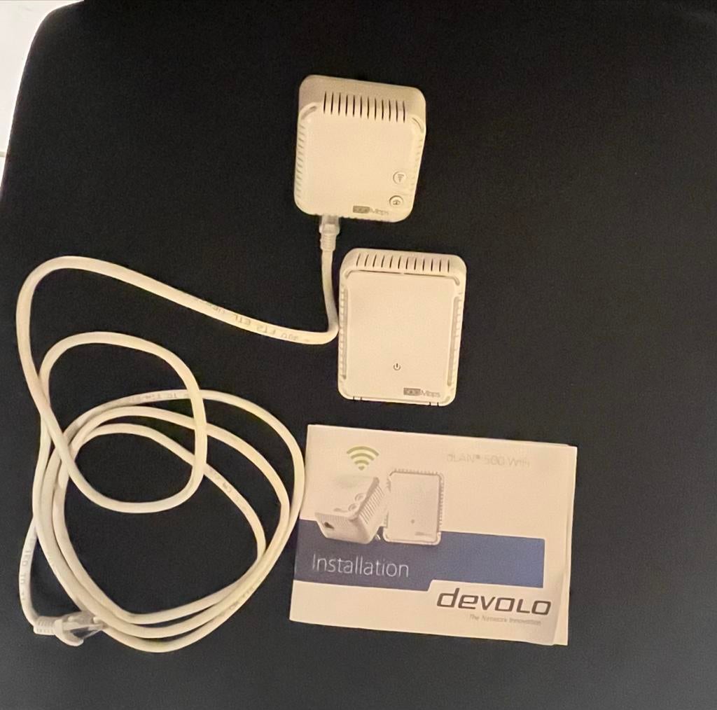 Devolo dLAN 500 WiFi Powerline Adapter Set, Computers en Software, Powerlines, Gebruikt, Ophalen