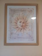 2 grote lijsten zon en maan, Ophalen, 50 tot 75 cm, Schilderij, 75 cm of meer