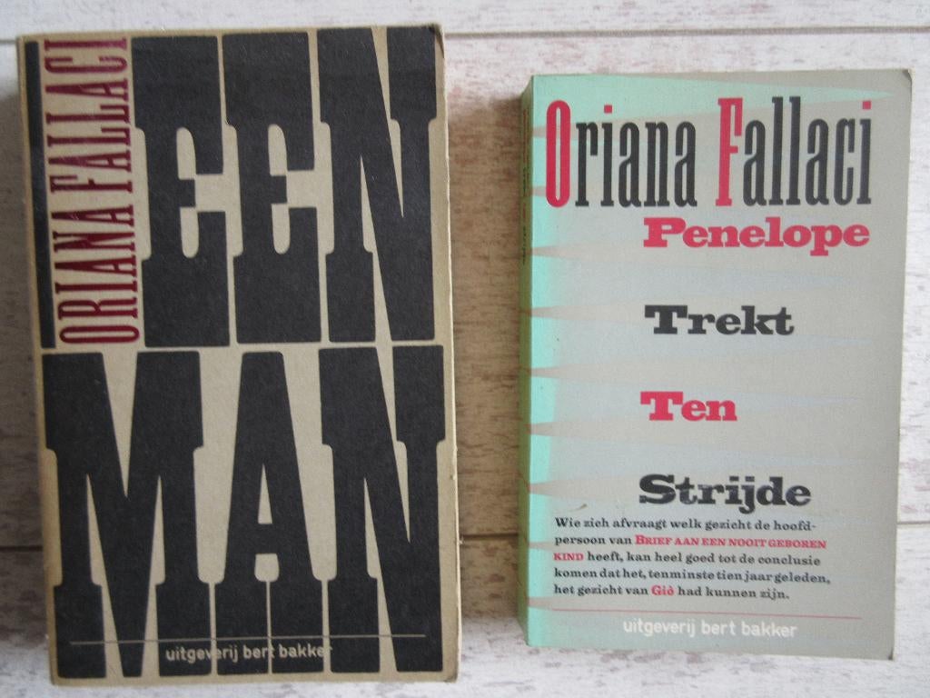 Een Man, en Penelope trekt ten strijde, door Oriana Fallaci, Ophalen of Verzenden, Gelezen, Oriana Fallaci, Europa overig
