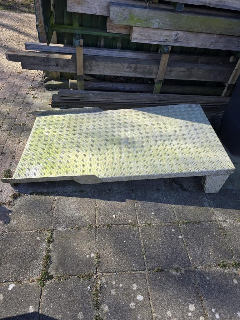 Aluminium loopplank, 100 liter of meer, Ophalen, Transportkar