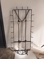 Stoer vintage smeedijzeren pannenrek, Ophalen of Verzenden