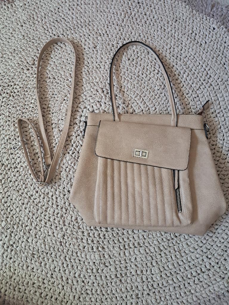 hand / schoudertas, Ophalen of Verzenden, Gebruikt, Beige, Overige merken