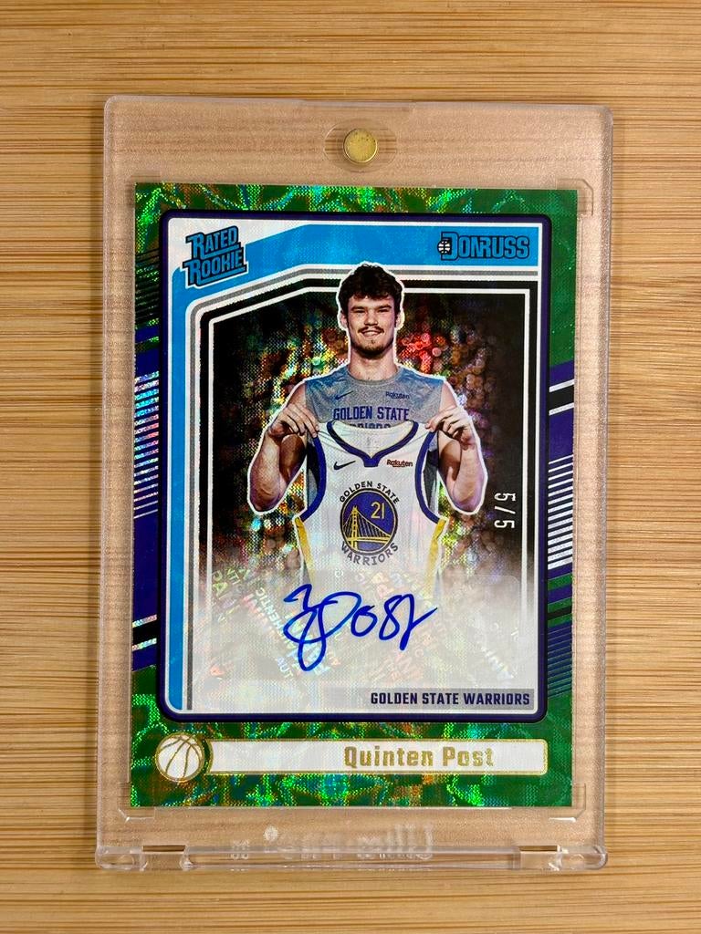 Quinten Post 2024-25 Panini Donruss Rated Rookie Green /5 rc, Ophalen of Verzenden, Zo goed als nieuw, Plaatje