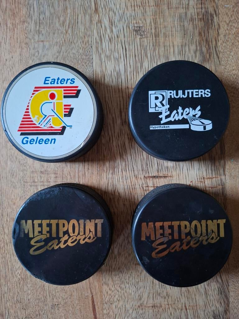 IJshockey Pucks Diverse Nederlandse Teams, Sport en Fitness, IJshockey, Ophalen of Verzenden, Gebruikt, Puck