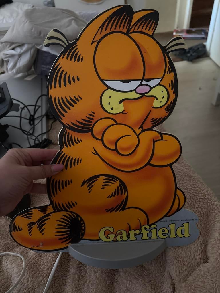 Vintage Garfield Lamp - Unieke Decoratie, Ophalen of Verzenden, Gebruikt