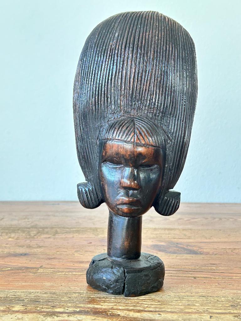 Beeld / sculptuur - Buste  - Afrika / Oost Afrika, Buste, Ophalen of Verzenden, Handgemaakt, Hout